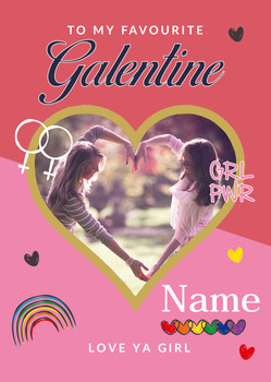 Rm05 My Favourite Galentine Photo Card  Card Rm05 My Favourite Galentine Photo Card  Card