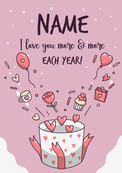 Rm41 Me To You - Love You More & More Valentine's Card  Card Rm41 Me To You - Love You More & More Valentine's Card  Card