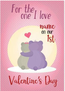 Rm46 Me To You - Our First Valentine's Day Card  Card