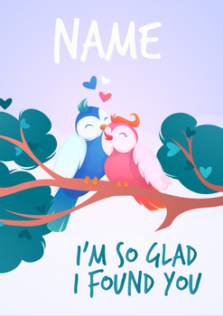 Rm58 So Glad I Found You Personalised Card  Card Rm58 So Glad I Found You Personalised Card  Card