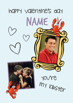 Rm70 Friends - You're My Lobster Photo Valentine's Card  Card Rm70 Friends - You're My Lobster Photo Valentine's Card  Card