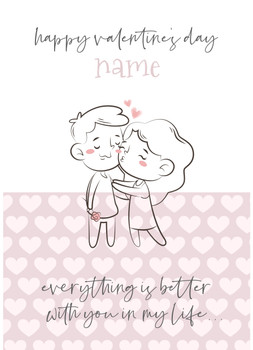 Rm81 Everthing Is Better With You Valentines Card  Card Rm81 Everthing Is Better With You Valentines Card  Card