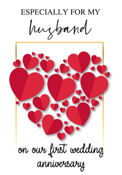 Rm85 Custom Husband On First Wedding Anniversary Card Card Rm85 Custom Husband On First Wedding Anniversary Card Card