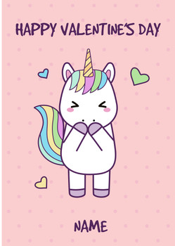 Rm88 Despicable Me Valentine's Day Personalised Card  Card