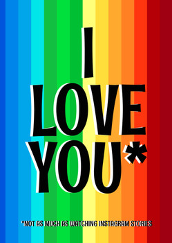 Naughty 162 I Love You Not As Much As Watching Instagram Stories Card Naughty 162 I Love You Not As Much As Watching Instagram Stories Card