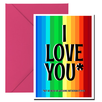 Naughty 162 I Love You Not As Much As Watching Instagram Stories Card Naughty 162 I Love You Not As Much As Watching Instagram Stories Card