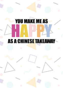 Naughty 323 You Make Me As Happy As A Chinese Takeaway Card Naughty 323 You Make Me As Happy As A Chinese Takeaway Card