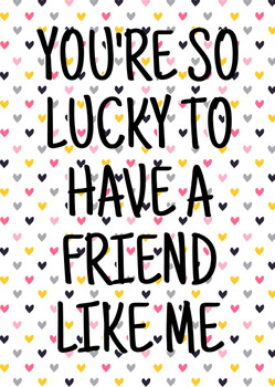 Naughty 379 You're So Lucky To Have A Friend Like Me Card Naughty 379 You're So Lucky To Have A Friend Like Me Card
