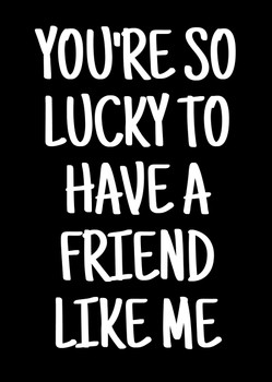 Naughty 379b You're So Lucky To Have A Friend Like Me Card Naughty 379b You're So Lucky To Have A Friend Like Me Card