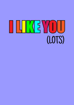 Naughty 459a I Like You Lots - Solid Card Naughty 459a I Like You Lots - Solid Card