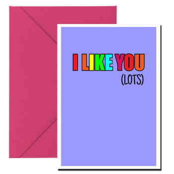 Naughty 459a I Like You Lots - Solid Card Naughty 459a I Like You Lots - Solid Card