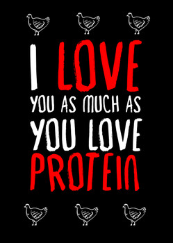 Naughty 462a I Love You As Much As You Love Protein Card Naughty 462a I Love You As Much As You Love Protein Card