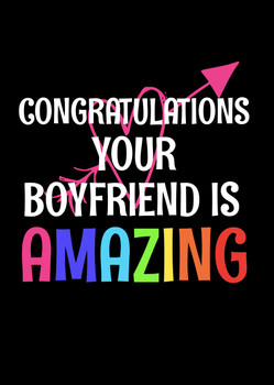 Naughty 67a Congratulations Your Boyfriend Is Amazing Card Naughty 67a Congratulations Your Boyfriend Is Amazing Card