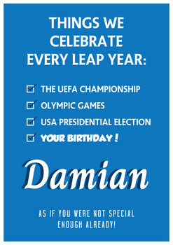 Leap Year Birthday Card Leap Year Birthday Card