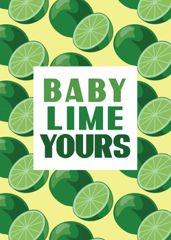 Baby Lime Yours Birthday Card