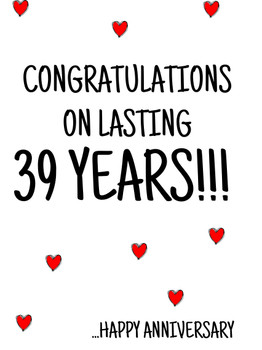 Naughty 425 Congratulations On Lasting  Years!!! ...Happy Anniversary Birthday Card