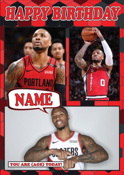Damian Lillard Mc1204 Birthday Card