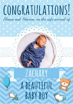 Congratulations On Safe Arrival Boy Picture Upload Birthday Card Congratulations On Safe Arrival Boy Picture Upload Birthday Card