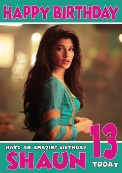 Jacqueline Fernandez 1 Bollywood Birthday Card Jacqueline Fernandez 1 Bollywood Birthday Card