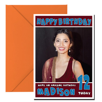 Mahira Khan 2 Bollywood Birthday Card Mahira Khan 2 Bollywood Birthday Card