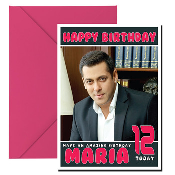 Salman Khan 1 Bollywood Birthday Card Salman Khan 1 Bollywood Birthday Card