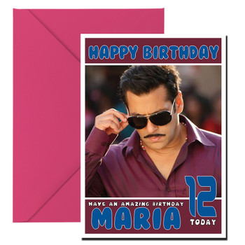 Salman Khan 2 Bollywood Birthday Card Salman Khan 2 Bollywood Birthday Card