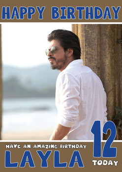 Shahrukh Khan 1 Bollywood Birthday Card Shahrukh Khan 1 Bollywood Birthday Card