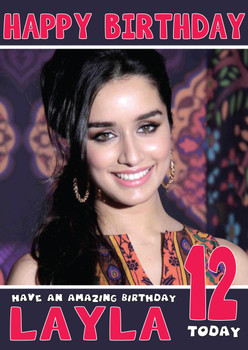 Shraddha Kapoor 2 Bollywood Birthday Card