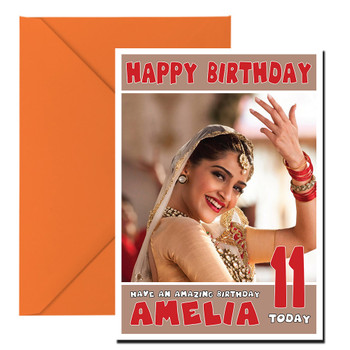 Smile Queen Sonam 1 Bollywood Birthday Card