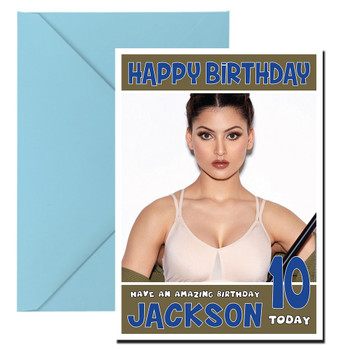 Urvashi Rautela 2 Bollywood Birthday Card