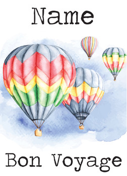 Balloon Bon Voyage Birthday Card Balloon Bon Voyage Birthday Card