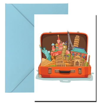 Bon Voyage Life Is An Adventure Suitcase Birthday Card Bon Voyage Life Is An Adventure Suitcase Birthday Card