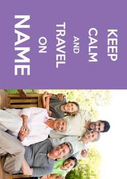 Keep Calm And Travel On Photo Card Landscape Birthday Card