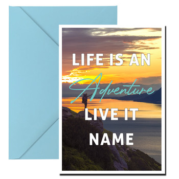 Life Is An Adventure Upload Photo Birthday Card Life Is An Adventure Upload Photo Birthday Card