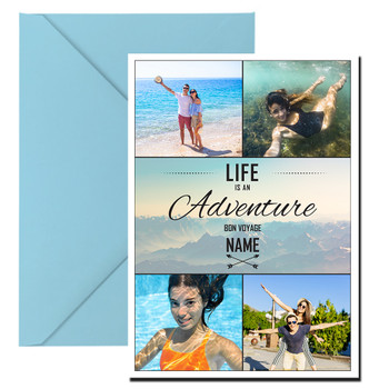 On The Horizon Multi Photo Upload Portrait Life Is An Adventure Birthday Card On The Horizon Multi Photo Upload Portrait Life Is An Adventure Birthday Card