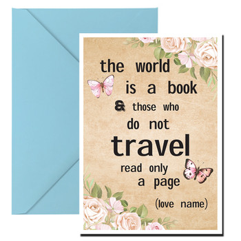 The World Is A Book Birthday Card The World Is A Book Birthday Card