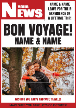 Your News Bon Voyage Upload Image Birthday Card Your News Bon Voyage Upload Image Birthday Card