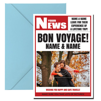Your News Bon Voyage Upload Image Birthday Card Your News Bon Voyage Upload Image Birthday Card