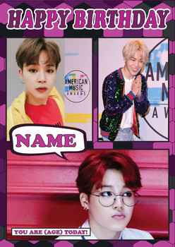 Jimin Celebrity Fan Birthday Card