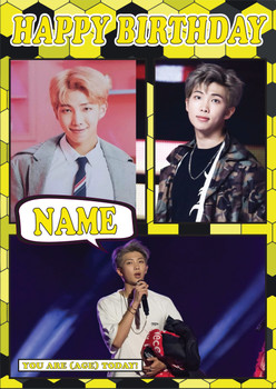 Rm Celebrity Fan Birthday Card Rm Celebrity Fan Birthday Card