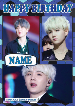 Suga Celebrity Fan Birthday Card Suga Celebrity Fan Birthday Card