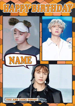 V Celebrity Fan Birthday Card