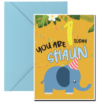Baby Elephant Celebrating Birthday Birthday Card Baby Elephant Celebrating Birthday Birthday Card
