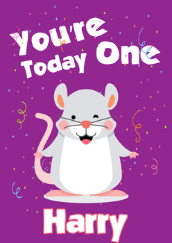 Cheerful Mouse Wishing For Birthday Birthday Card Cheerful Mouse Wishing For Birthday Birthday Card