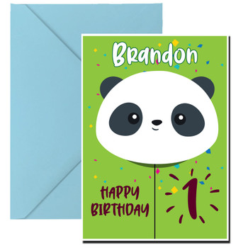 Panda Face Happy Birthday Birthday Card Panda Face Happy Birthday Birthday Card