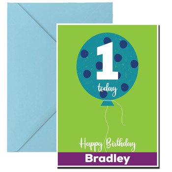 Rustic Balloon 1st Birthday Birthday Card Rustic Balloon 1st Birthday Birthday Card