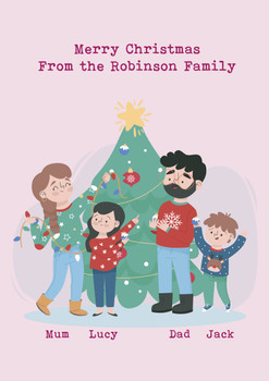 Rm251 Merry Christmas Robinson Family A Birthday Card Rm251 Merry Christmas Robinson Family A Birthday Card