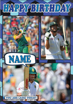 Ab De Villiers Celebrity Fan Birthday Card