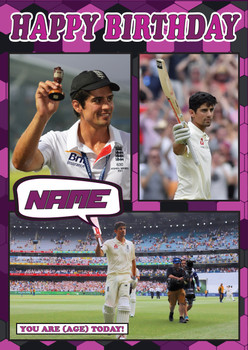 Alastair Cook Celebrity Fan Birthday Card