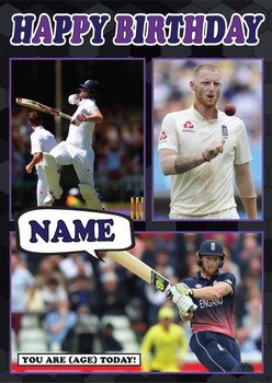 Ben Stokes Celebrity Fan Birthday Card